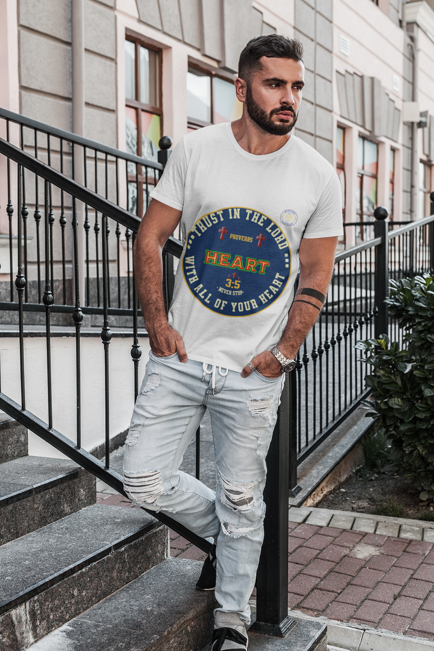 Christian Tee, Religious Shirt, Trust in the Lord with all of your Heart Proverbs, Faith Shirt, Bible Verse Tee,