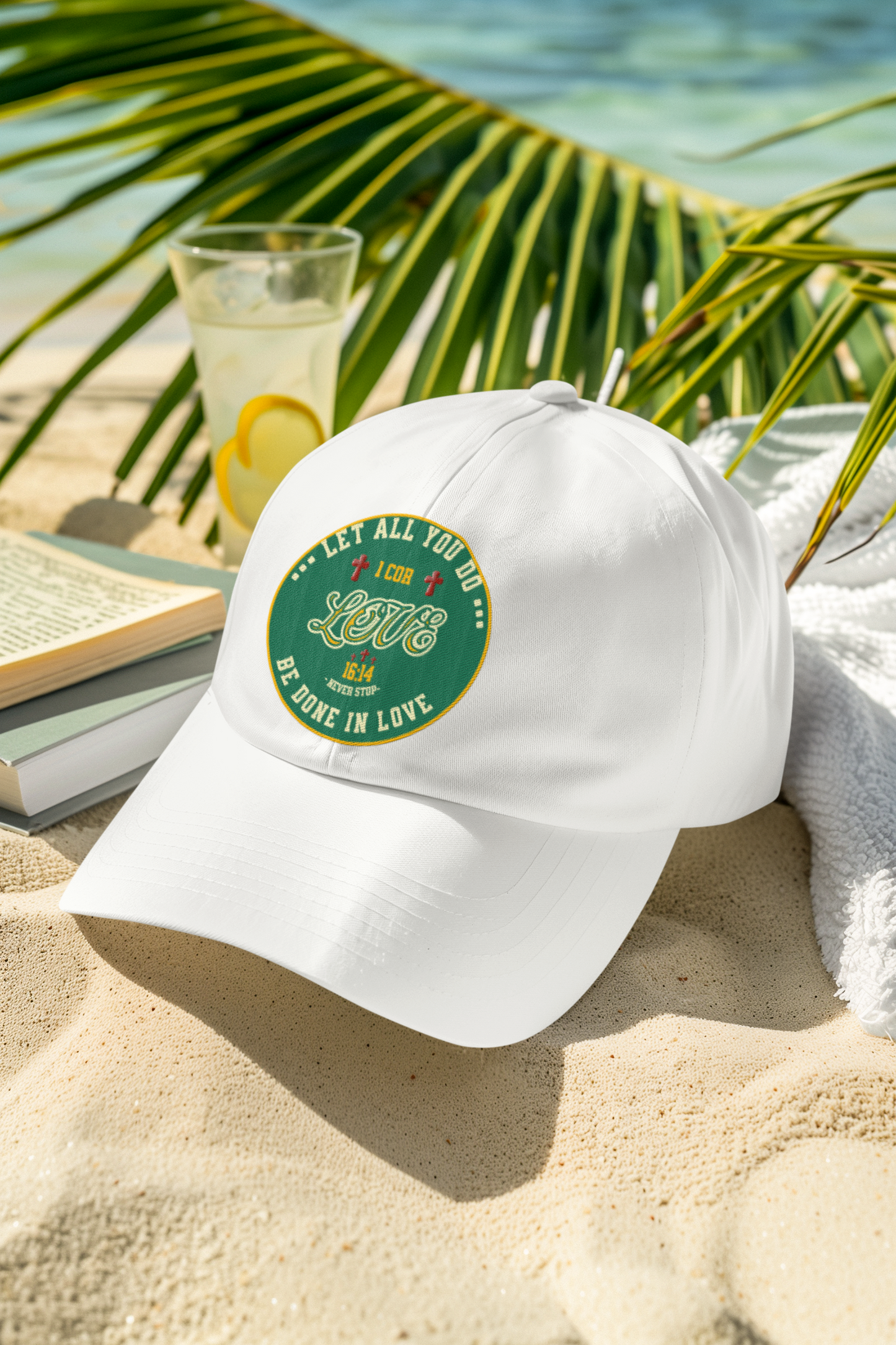 Hat, New Testament Scripture in Love, Classic Dad Cap, Christian Gift, Baseball Cap, Religious Hat, Faith Dad Hat