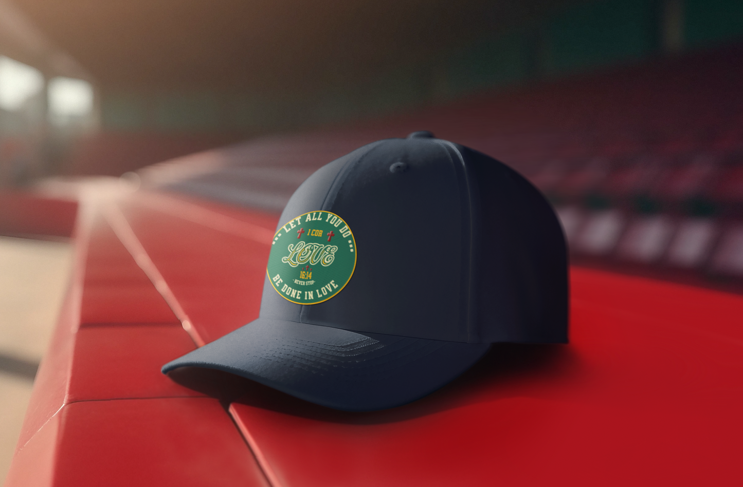 Hat, New Testament Scripture in Love, Classic Dad Cap, Christian Gift, Baseball Cap, Religious Hat, Faith Dad Hat