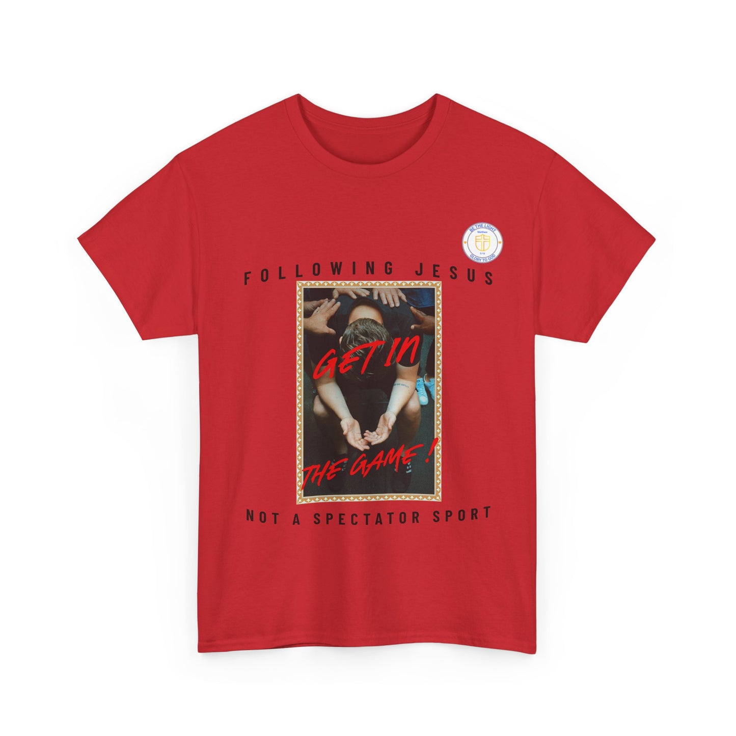 Get in the Game Unisex Heavy Cotton Tee, Faith-Based T-Shirts, Christian Apparel, Inspirational Tees, Casual Everyday Wear