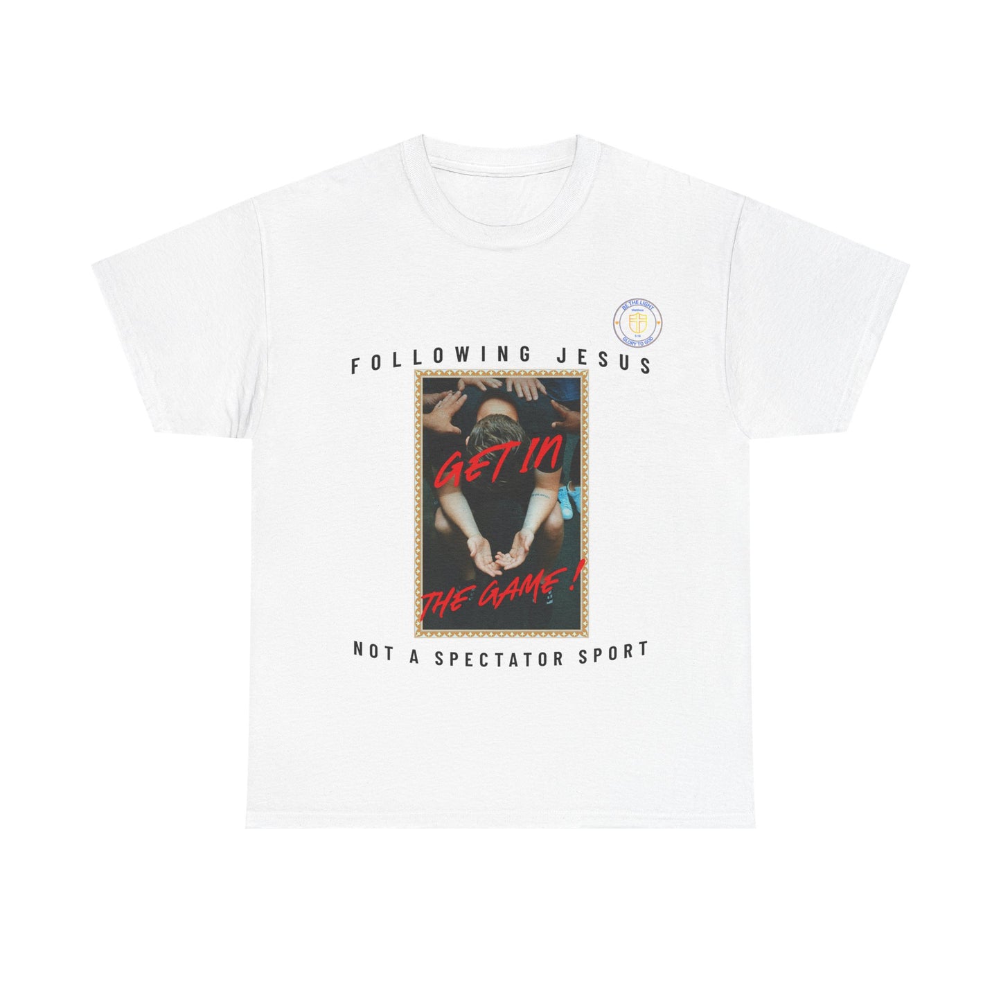 Get in the Game Unisex Heavy Cotton Tee, Faith-Based T-Shirts, Christian Apparel, Inspirational Tees, Casual Everyday Wear