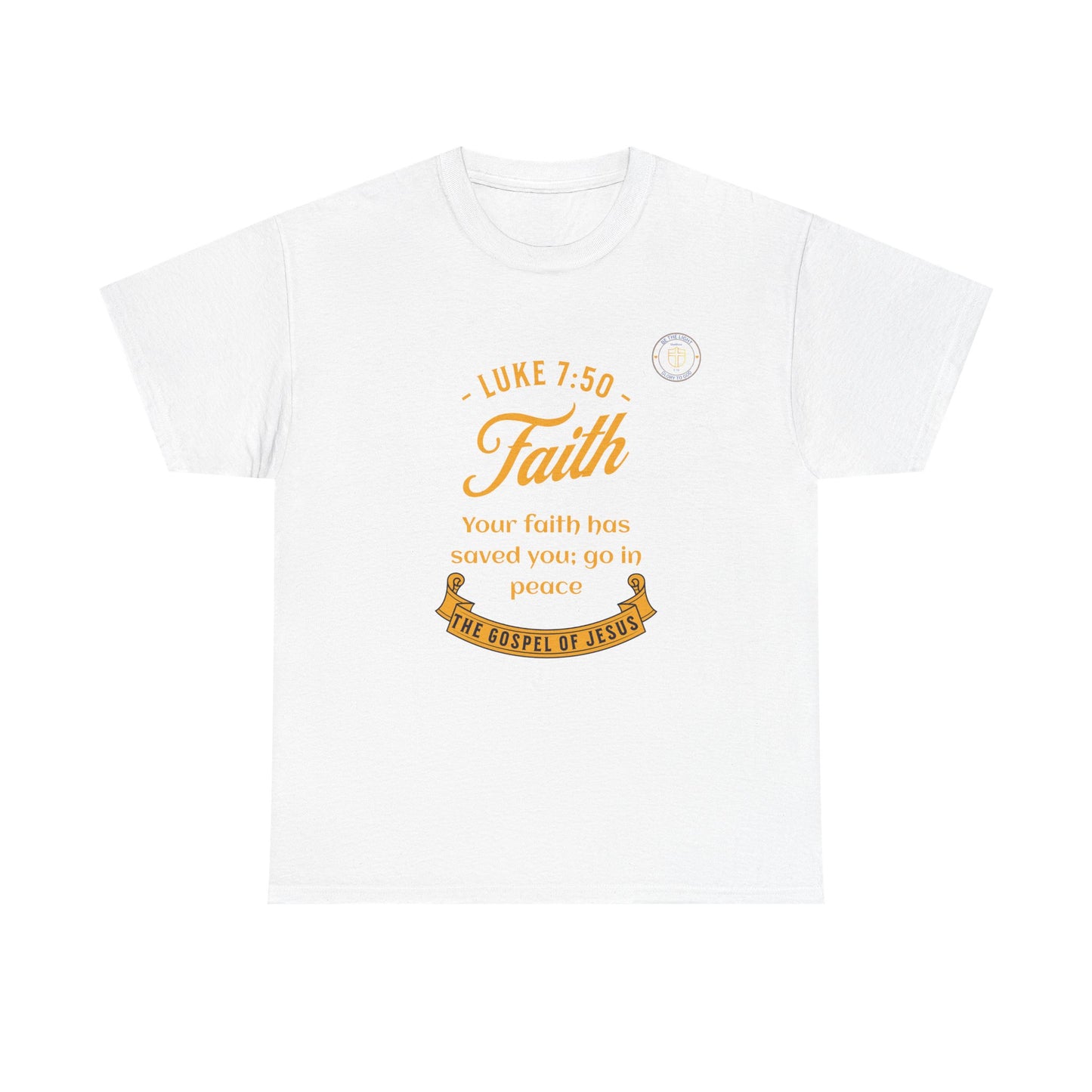 Faith Bible Quote Unisex Tee, Christian Religious Tshirt, Gospel of Luke Scripture Shirt, Inspirational Religious Gift