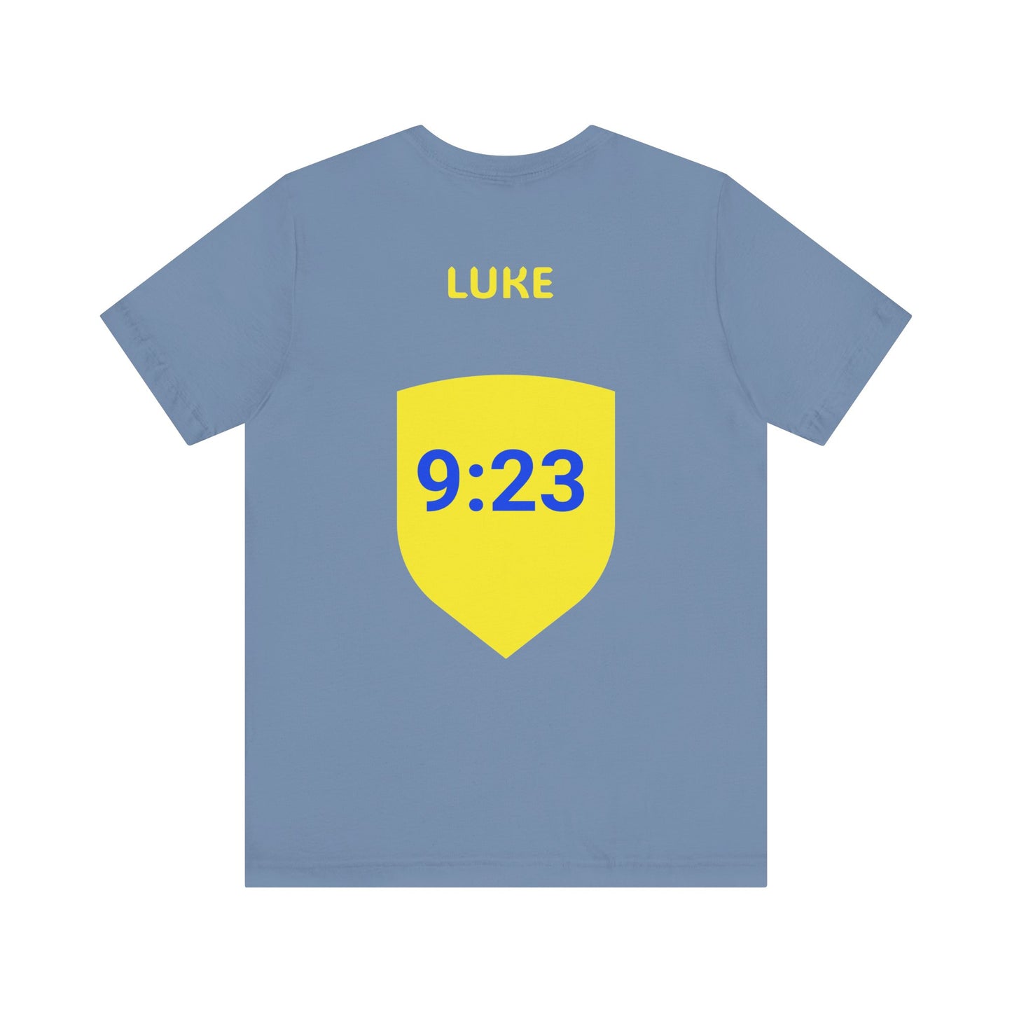 Religious Jersey Tee Shirt, Luke 9:23, Take Up Your Cross, Unisex Tshirt, Christian Scripture Top, Short Sleeve Tee