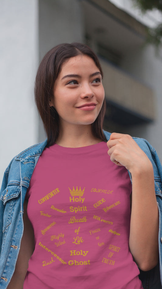 The Names of the Holy Spirit Unisex Tee, Christian Religious Tee, Inspirational Religious Gift, Church Tee,
