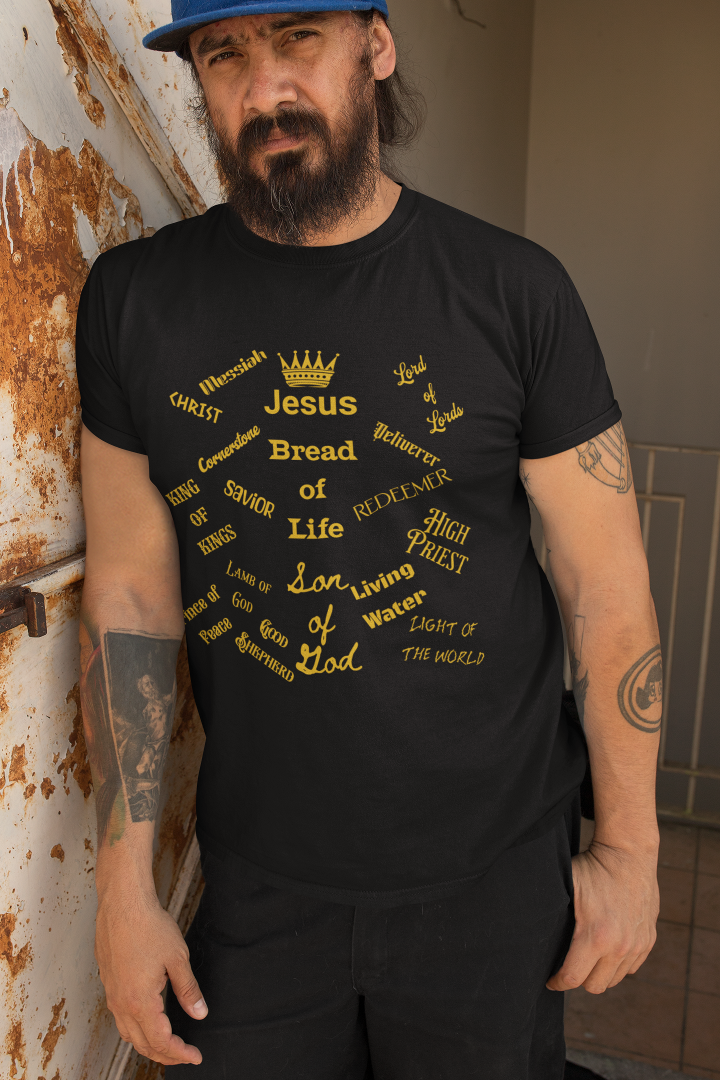 The Names of Jesus Unisex Tee, Christian Religious Tshirt, Gospel of Luke Scripture Shirt, Inspirational Religious Gift