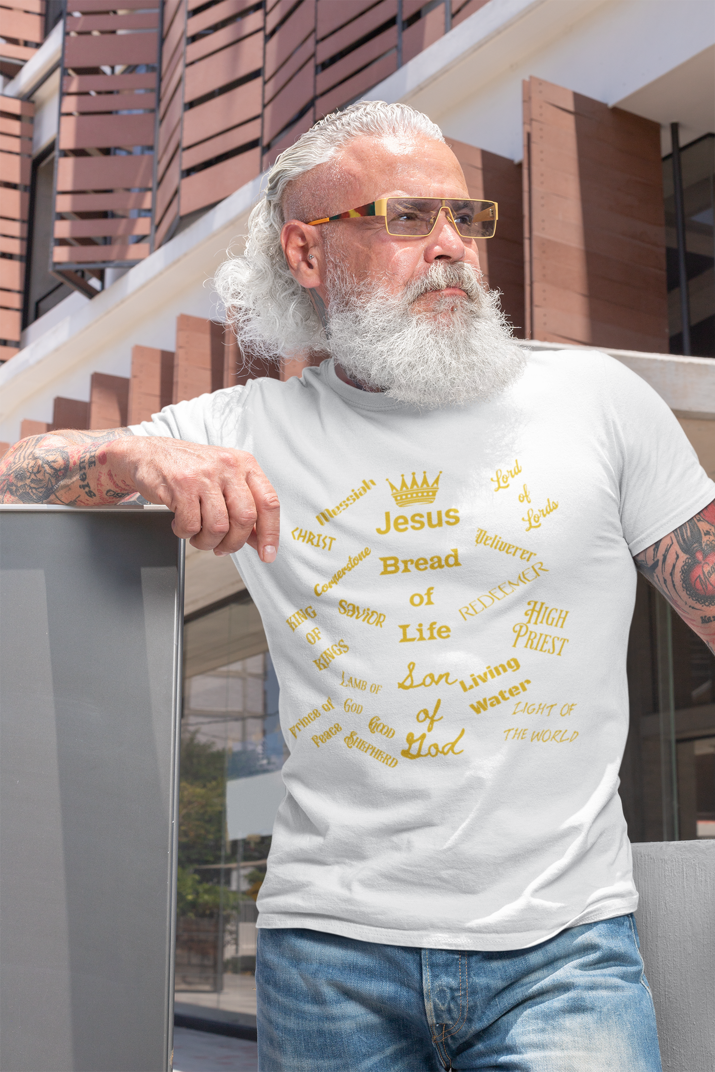 The Names of Jesus Unisex Tee, Christian Religious Tshirt, Gospel of Luke Scripture Shirt, Inspirational Religious Gift