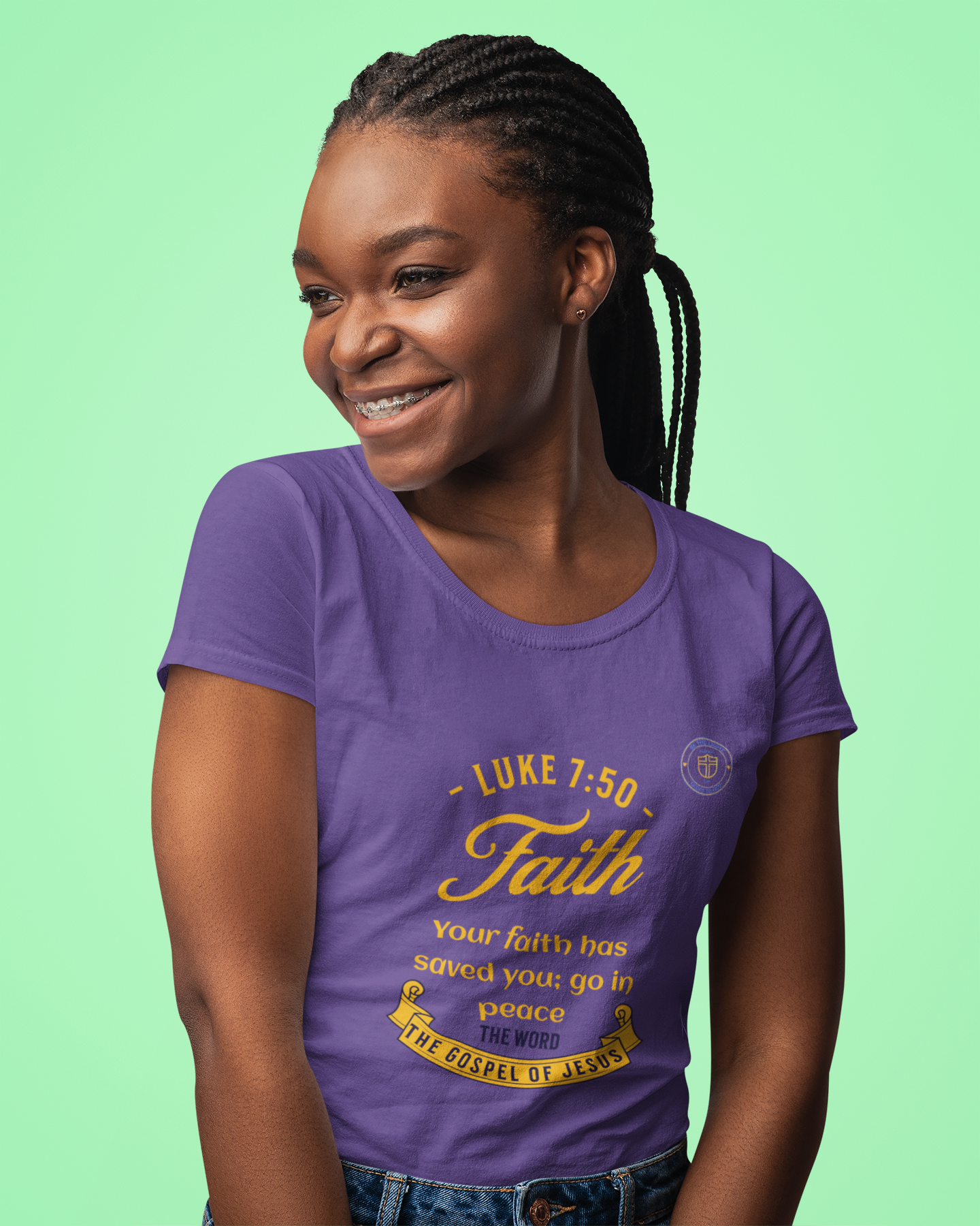 Faith Bible Quote Unisex Tee, Christian Religious Tshirt, Gospel of Luke Scripture Shirt, Inspirational Religious Gift